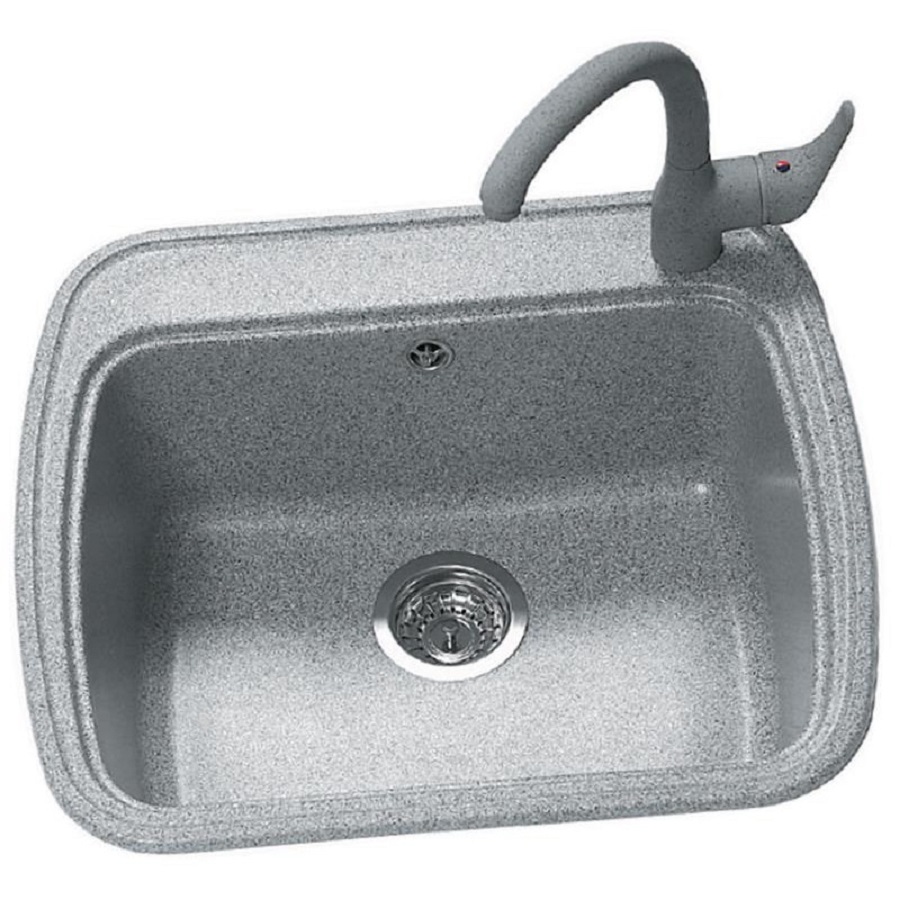 Sanitec Classic 313 – Built-in synthetic sink 58×50 Granite