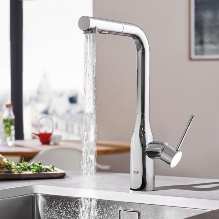 GROHE ESSENCE supersteel new ohm sink spout dual spray