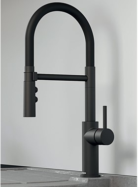 Blanco kitchen faucet 525793 swiveling, special color black matt