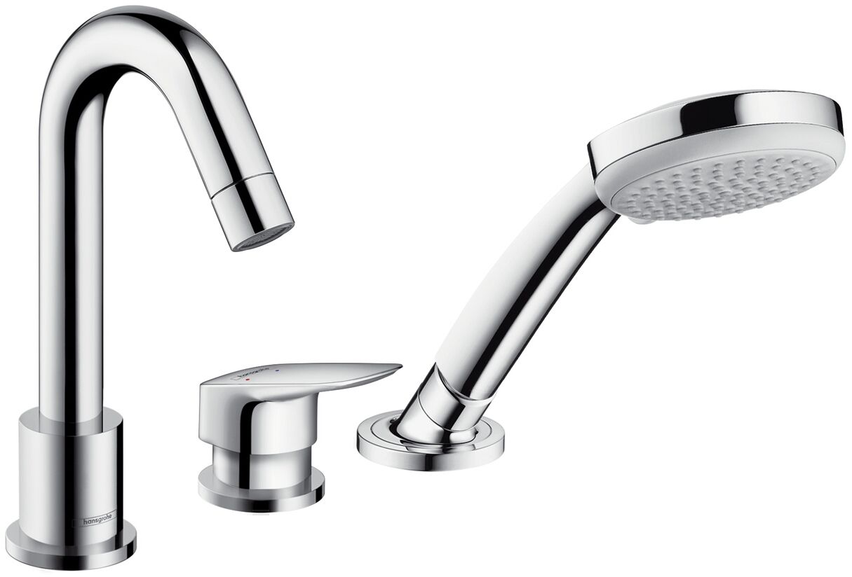 hansgrohe Logis 3-hole rim mounted mixer 71310000 chrome