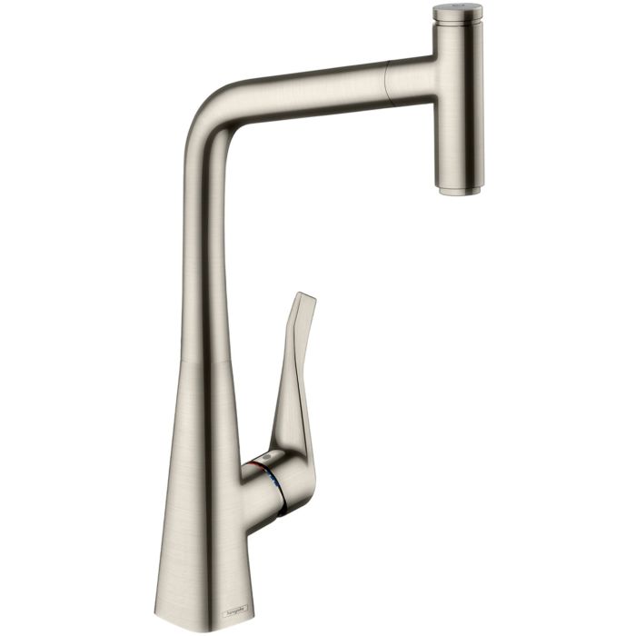 hansgrohe Metris M7116-H320 kitchen faucet supersteel, , with pu