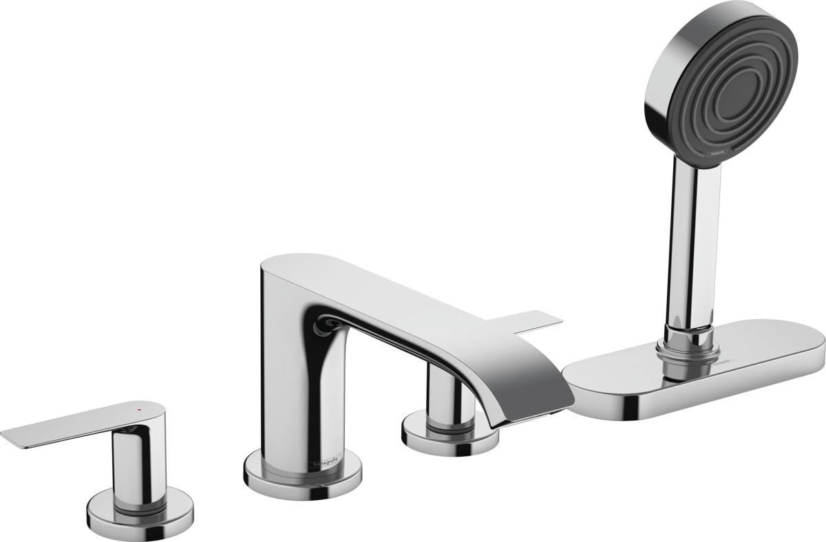 hansgrohe Vivenis 4-hole rim mounted bath mixer with sBox