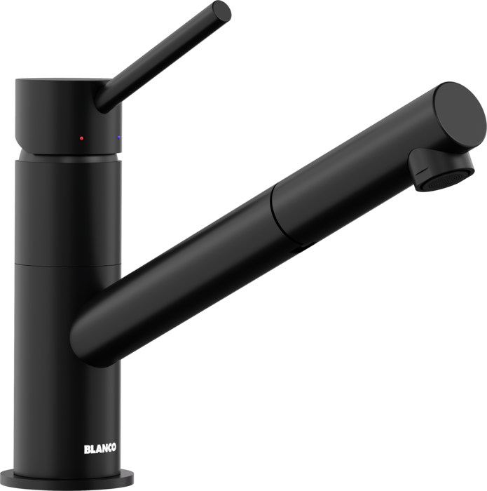 Blanco kano-s kitchen faucets with pull-out shower tap black mat