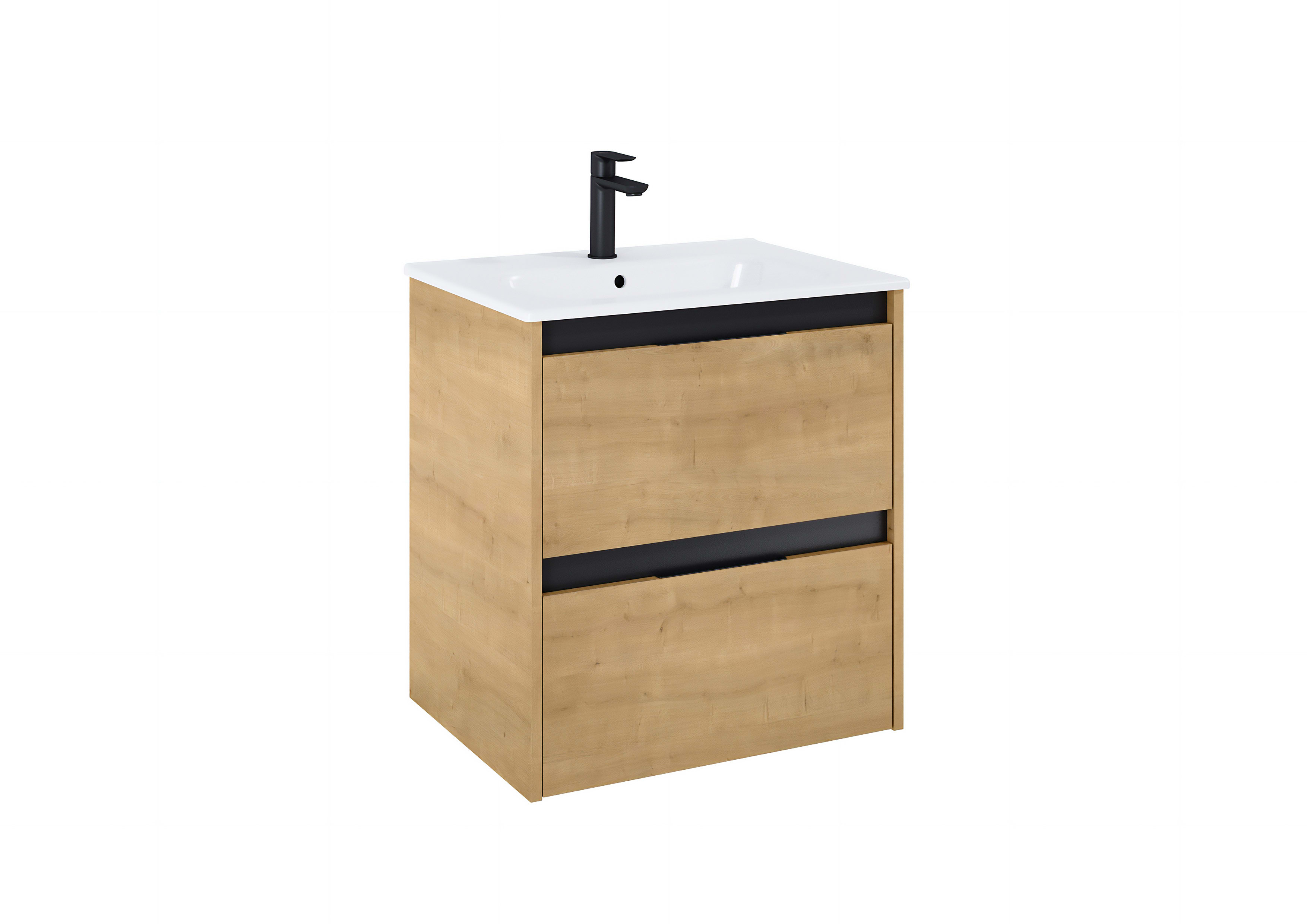 ROCA alpine Bathroom furniture with two drawers and washbasin 80