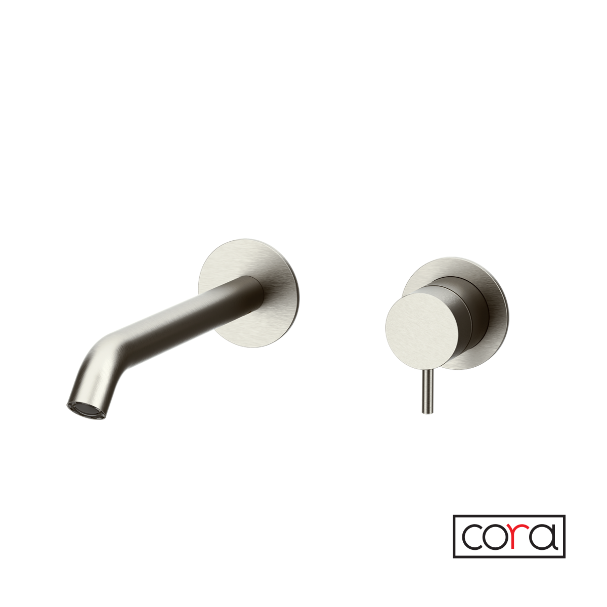 CORA 316L Μπαταρία Νιπτήρα Τοίχου cosmo Brushed Inox