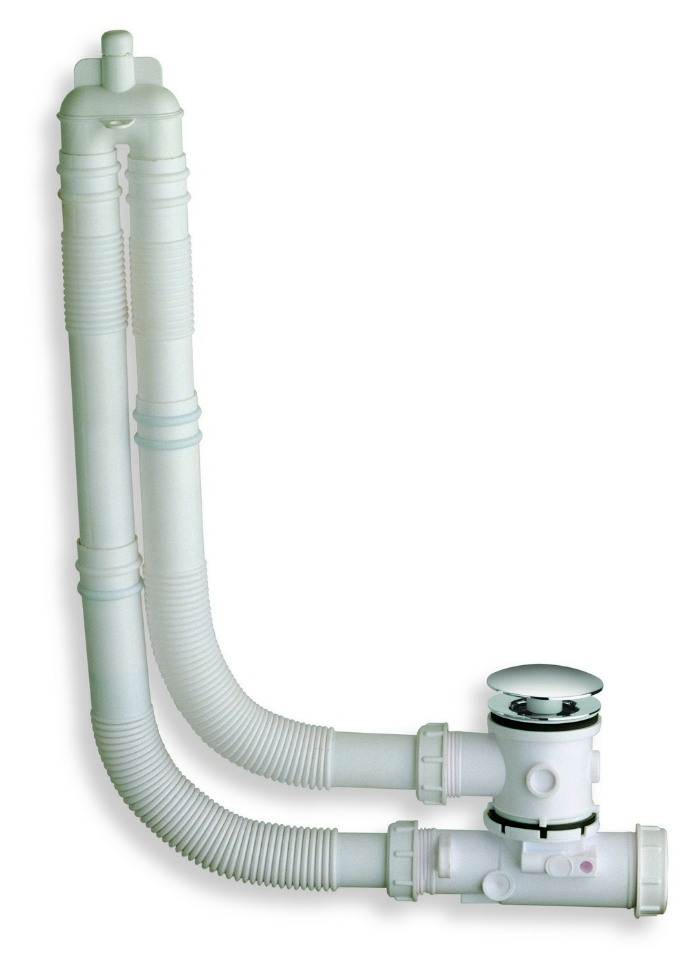 Concealed overflow polypropylene bathtub valve, drain system